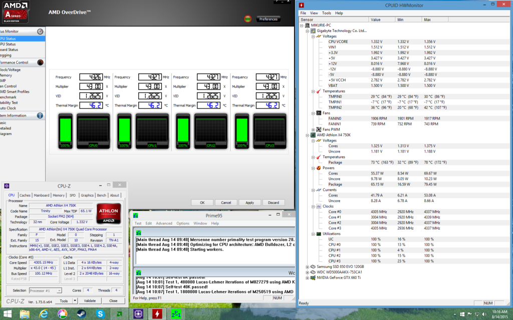 CPU multiplier throttling down during Prime95 stress test? Tom's